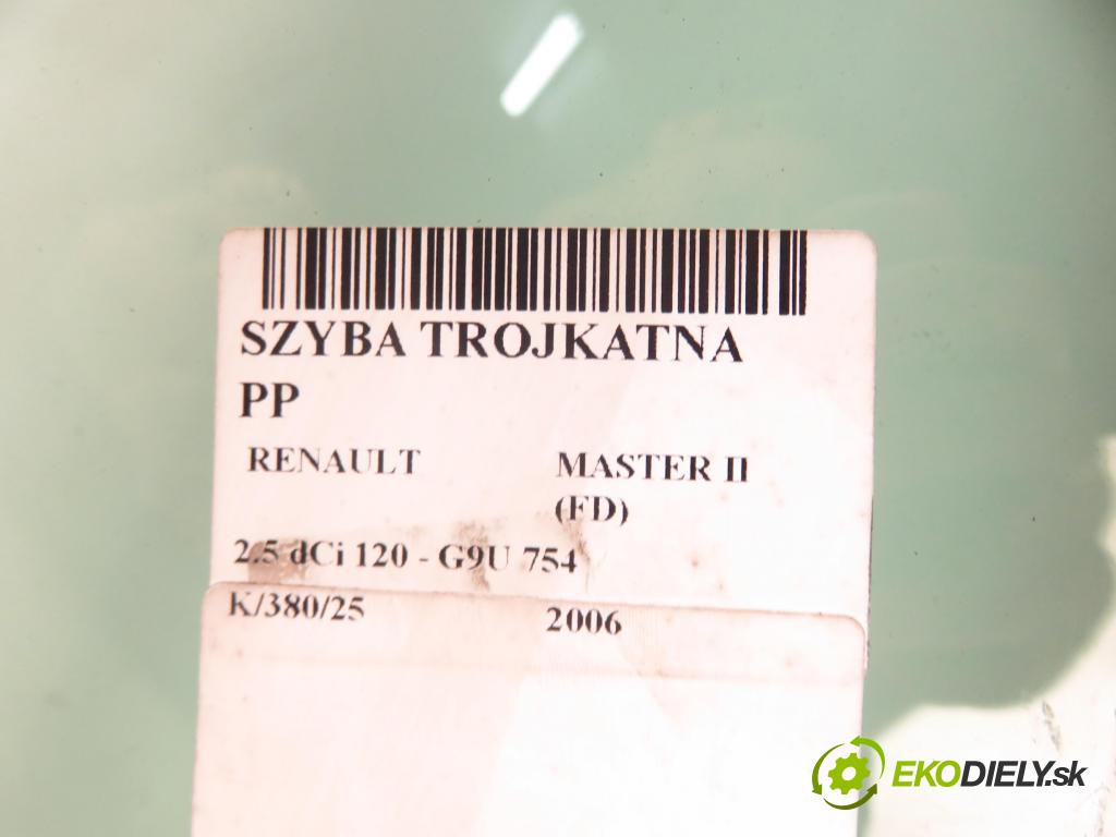 RENAULT MASTER II Skrzynia (FD) FURGON 2006 84,00 2.5 dCi 120 - G9U 754 2464,00 okno TROJÚHELNÍK PP