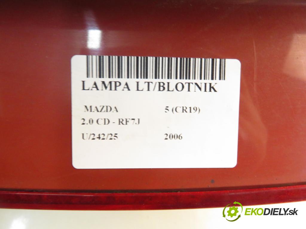 MAZDA 5 (CR19) MINIVAN 2006 105,00 2.0 MZR-CD 143 - RF7J 1998,00 Svetlo ľavé zadné C23551160