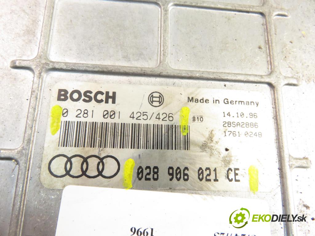 AUDI A4 (8D2, B5) SEDAN 1996 81,00 1.9 TDI 110 - AFN 1896,00 Riadiaca jednotka Motor 028906021CE ; 0281001425 ; 0281001426