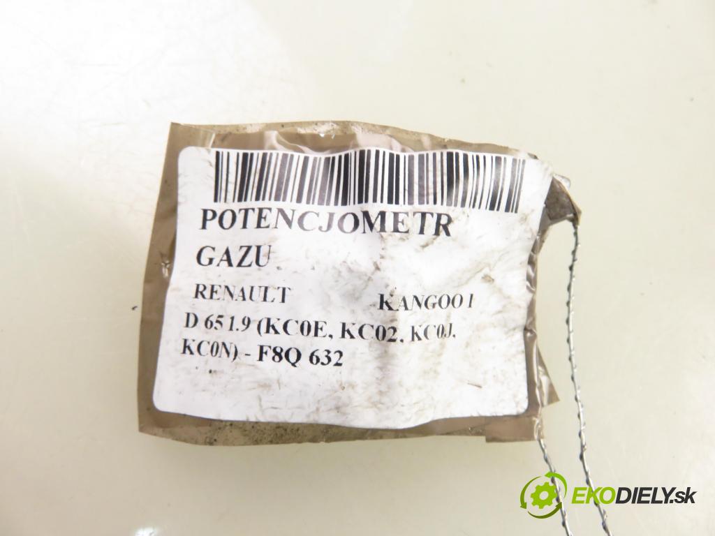 RENAULT KANGOO (KC0/1_) FURGON 2001 47,00 1.9 D 1870,00 Potenciometer plynu 7700431918 (Potenciometer plynového pedálu)
