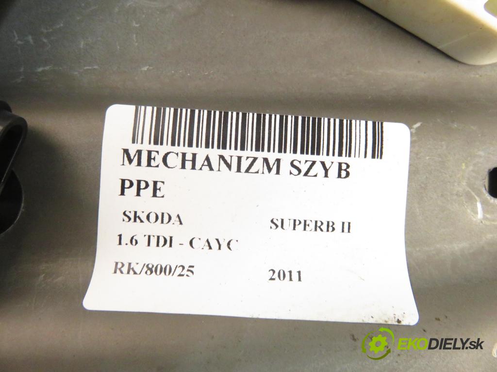 SKODA SUPERB II kombi (3T5) KOMBI 2011 77,00 1.6 TDI - CAYC 1598,00 mechanismus oken PPE 8X0959792B ; 3T0837402B