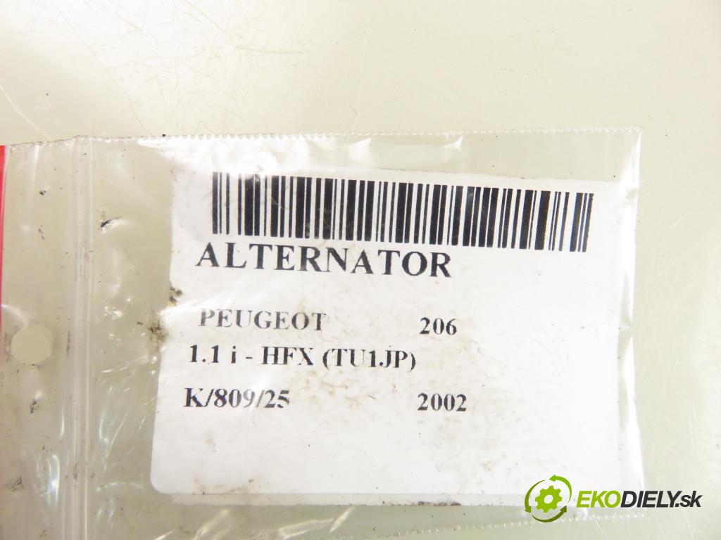 PEUGEOT 206 liftback (2A/C) HB 2002 440,00 1.1 i - HFX (TU1JP) 1124,00 Alternátor 9642879980 (Alternátor)
