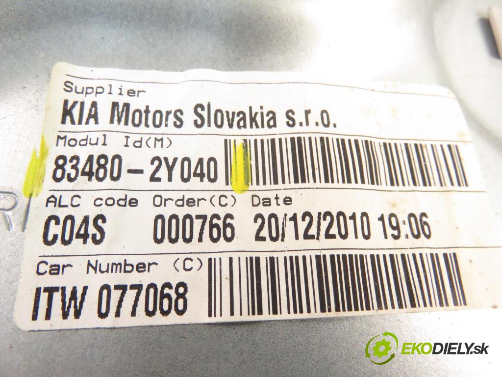 HYUNDAI ix35 (LM, EL, ELH) SUV 2011 135,00 2.0 CRDi 4WD 184 - D4HA 1995,00 mechanismus oken PTE 834802Y040 ; 402353B