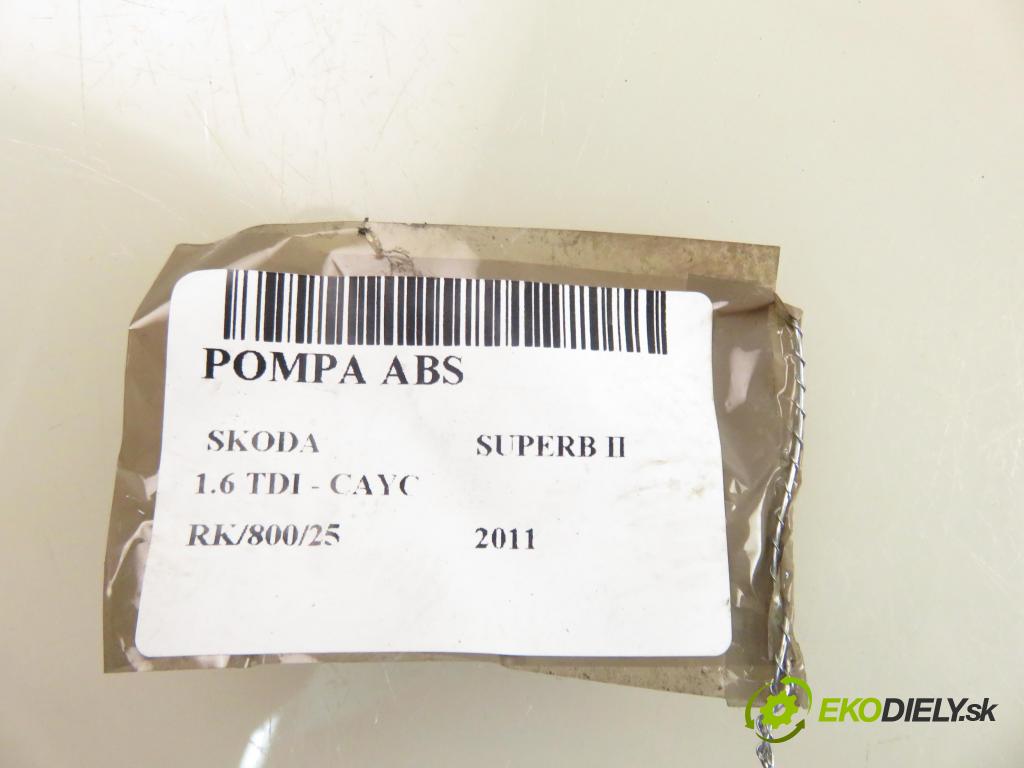 SKODA SUPERB II kombi (3T5) KOMBI 2011 77,00 1.6 TDI - CAYC 1598,00 Pumpa ABS 1K0907379BE ; 10096103433 ; 10061936541 (Pumpa ABS)