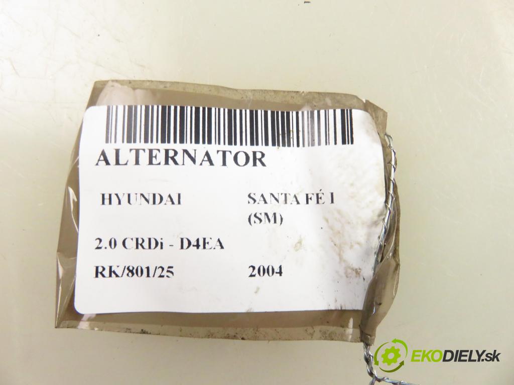 HYUNDAI SANTA FÉ I (SM) SUV 2004 0,00 2.0 CRDi - D4EA 1991,00 Alternátor  (Alternátor)