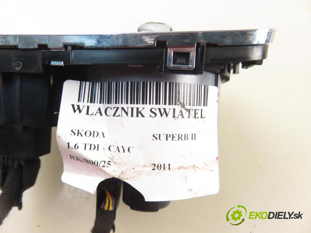 SKODA SUPERB II kombi (3T5) KOMBI 2011 77,00 1.6 TDI - CAYC 1598,00 přepínač světla 3T0941431B