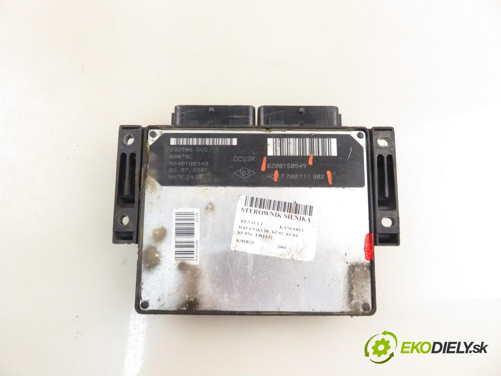 RENAULT KANGOO (KC0/1_) FURGON 2001 47,00 1.9 D 1870,00 Riadiaca jednotka Motor 8200150549 ; 7700115802