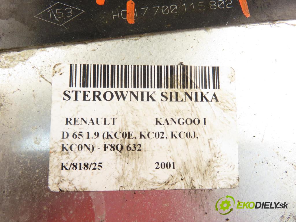 RENAULT KANGOO (KC0/1_) FURGON 2001 47,00 1.9 D 1870,00 Riadiaca jednotka Motor 8200150549 ; 7700115802
