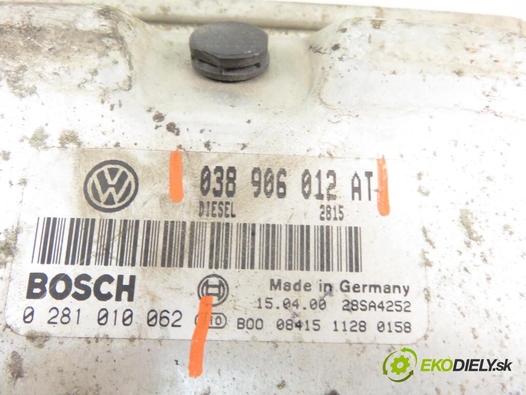 SEAT LEON (1M1) HB 2001 66,00 1.9 TDI - AGR 1896,00 Riadiaca jednotka Motor 0281010062 ; 038906012AT