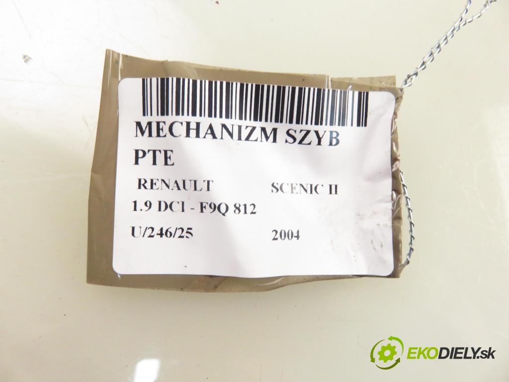 RENAULT SCENIC II (JM0/1_) HB 2004 88,00 1.9 DCI - F9Q 812 1870,00 mechanismus oken PTE 400750H