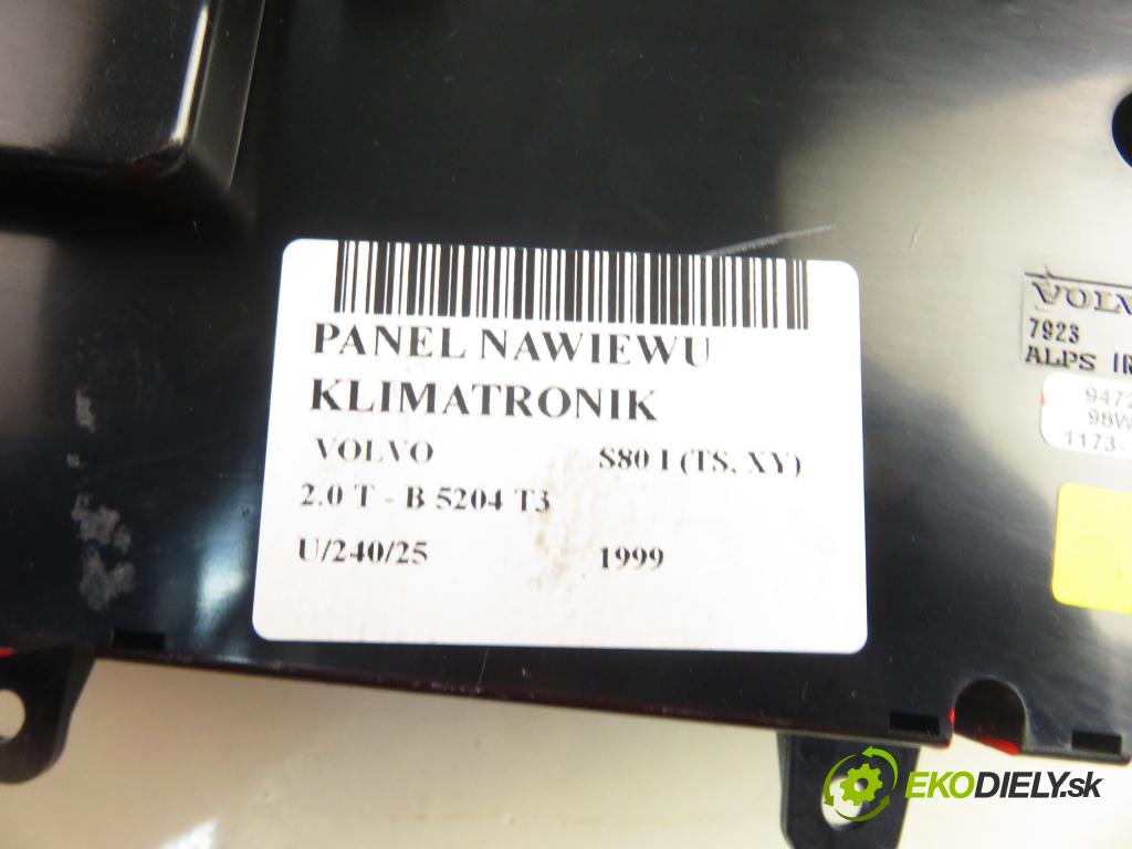 VOLVO S80 I (TS, XY) SEDAN 1999 166,00 2.0 T - B 5204 T3 1984,00 Panel kúrenia KLIMATRONIK 9472420