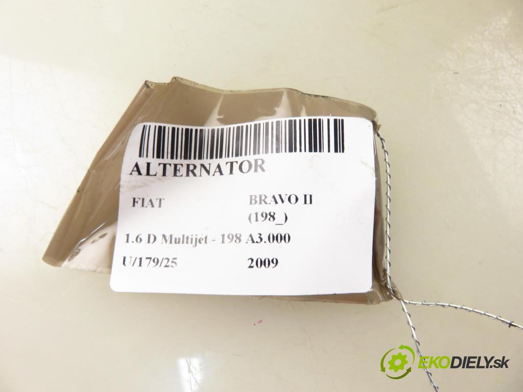 FIAT BRAVO II (198_) HB 2009 77,00 1.6 D Multijet - 198 A3.000 1598,00 Alternátor 51854901 ; MS1012101091 (Alternátor)
