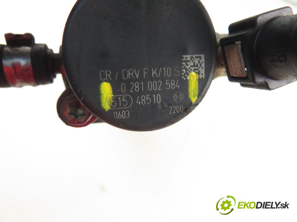 FIAT DOBLO nadwozie wielkoprzestrzenne (MPV) (119_, 223_) KOMBIVAN 2004 51,00 1.3 JTD 16V - 188 A9.000 1248,00 Lišta vstrekovacia 0281002584 ; 46817523 ; 0445214044 (Vstrekovacia lišta)