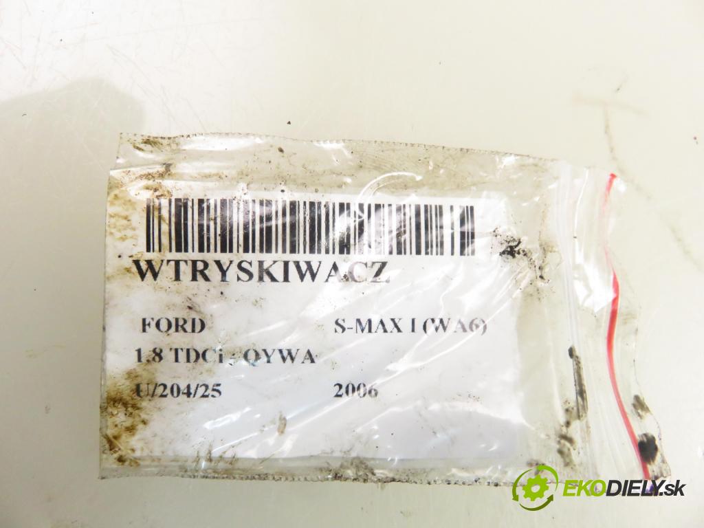 FORD S-MAX (WA6) MINIVAN 2006 92,00 1.8 TDCi 125 - QYWA 1753,00 vstřikovač 4M5Q9F593AD (Vstřikovače)