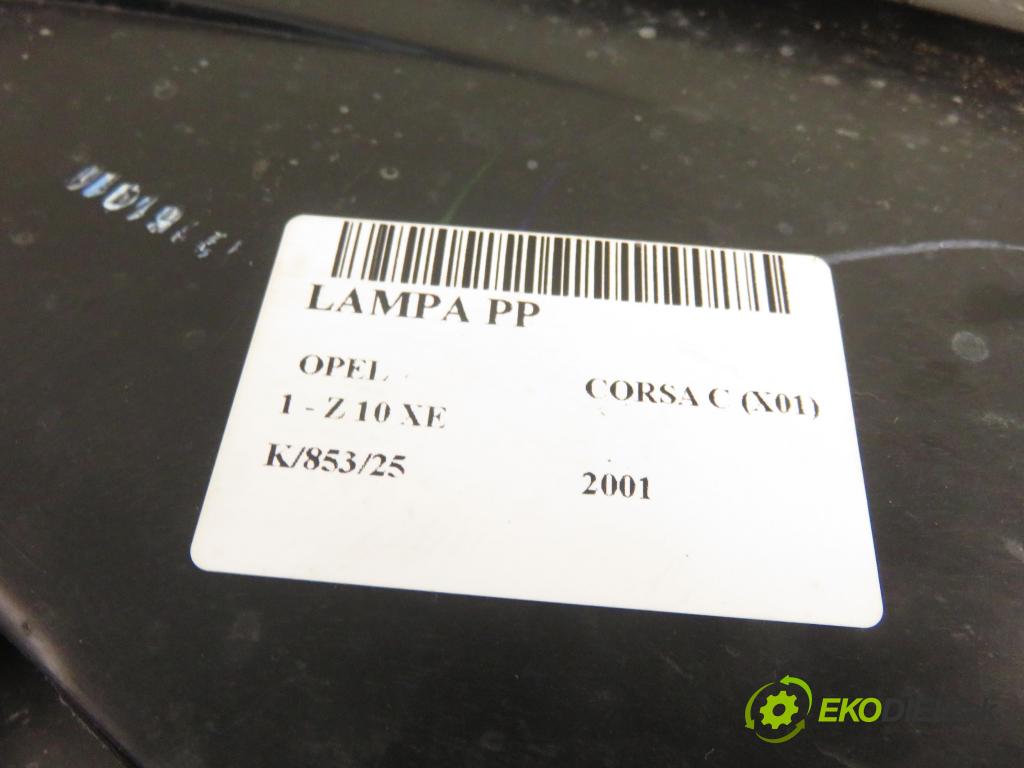 OPEL CORSA C (X01) HB 2001 43,00 1.0 12V 58 - Z 10 XE 973,00 Svetlo PP