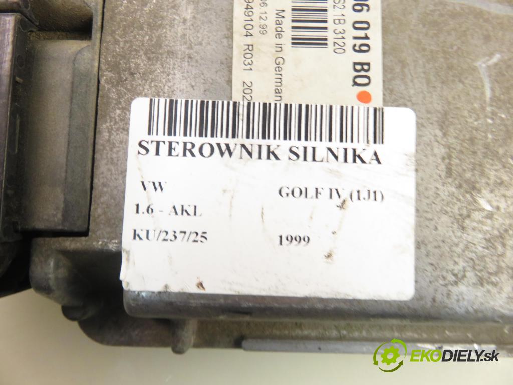 VW GOLF IV (1J1) HB 1999 74,00 1.6 - AKL 1595,00 Riadiaca jednotka Motor 06A906019BQ ; 5WP4448