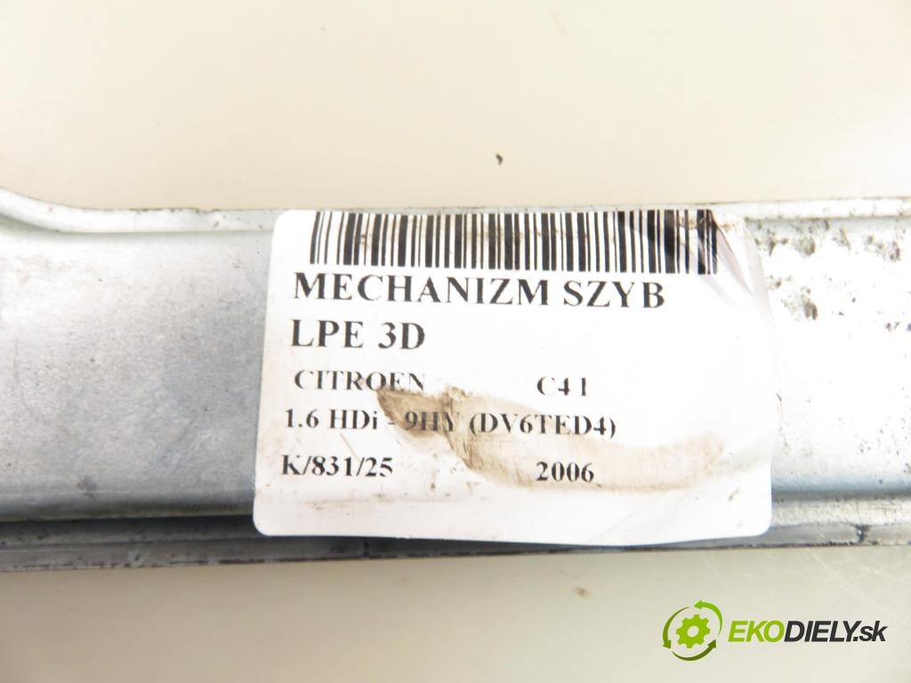 CITROEN C4 I (LC_) HB 2006 80,00 1.6 HDi - 9HY (DV6TED4) 1560,00 mechanismus oken 3D 996385103
