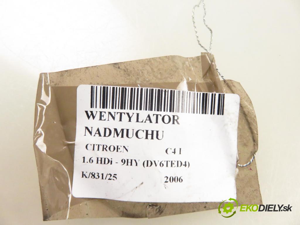 CITROEN C4 I (LC_) HB 2006 80,00 1.6 HDi - 9HY (DV6TED4) 1560,00 ventilátor větráku B9506 ; H1520