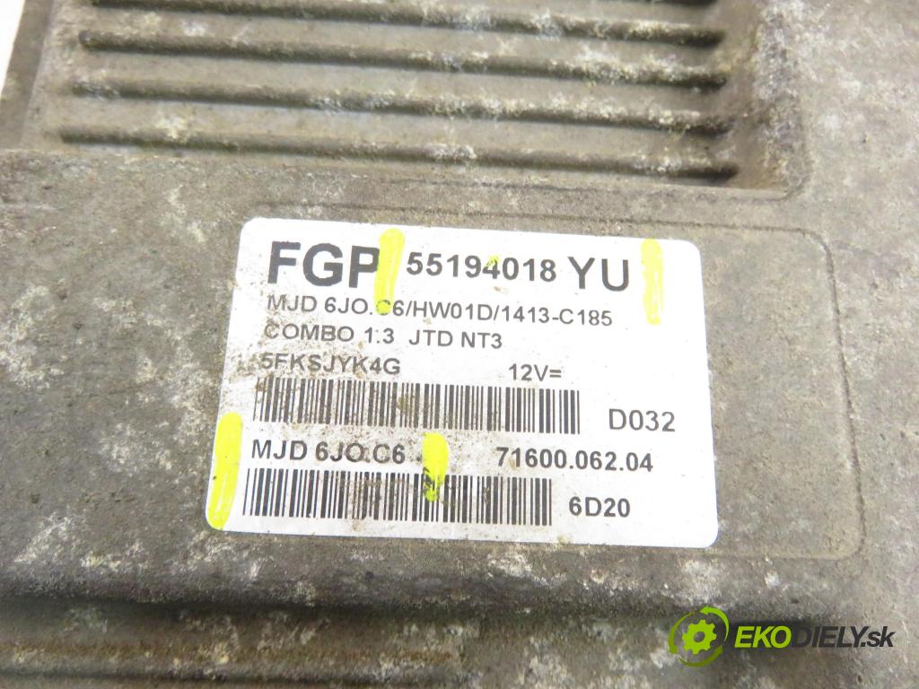 OPEL COMBO C FURGON 2006 51,00 1.3 CDTI 16V - Z 13 DT 1248,00 Riadiaca jednotka Motor 55194018YU ; MJD6J0C6