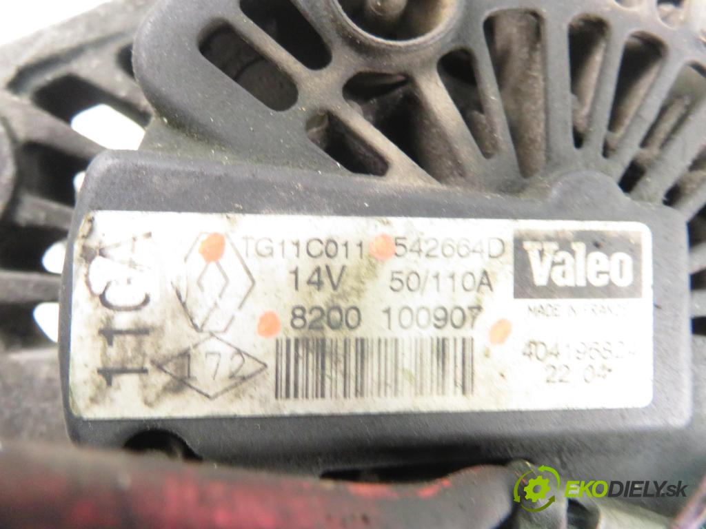 RENAULT MEGANE II (BM0/1_, CM0/1_) HB 2004 83,00 1.6 16V 113 - K4M 760 1598,00 Alternátor 8200100907 ; TG11C011 (Alternátor)