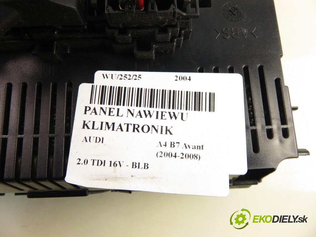 AUDI A4 Avant (8ED, B7) KOMBI 2004 103,00 2.0 TDI 16V - BLB 1968,00 Panel kúrenia KLIMATRONIK 8E0820043AM