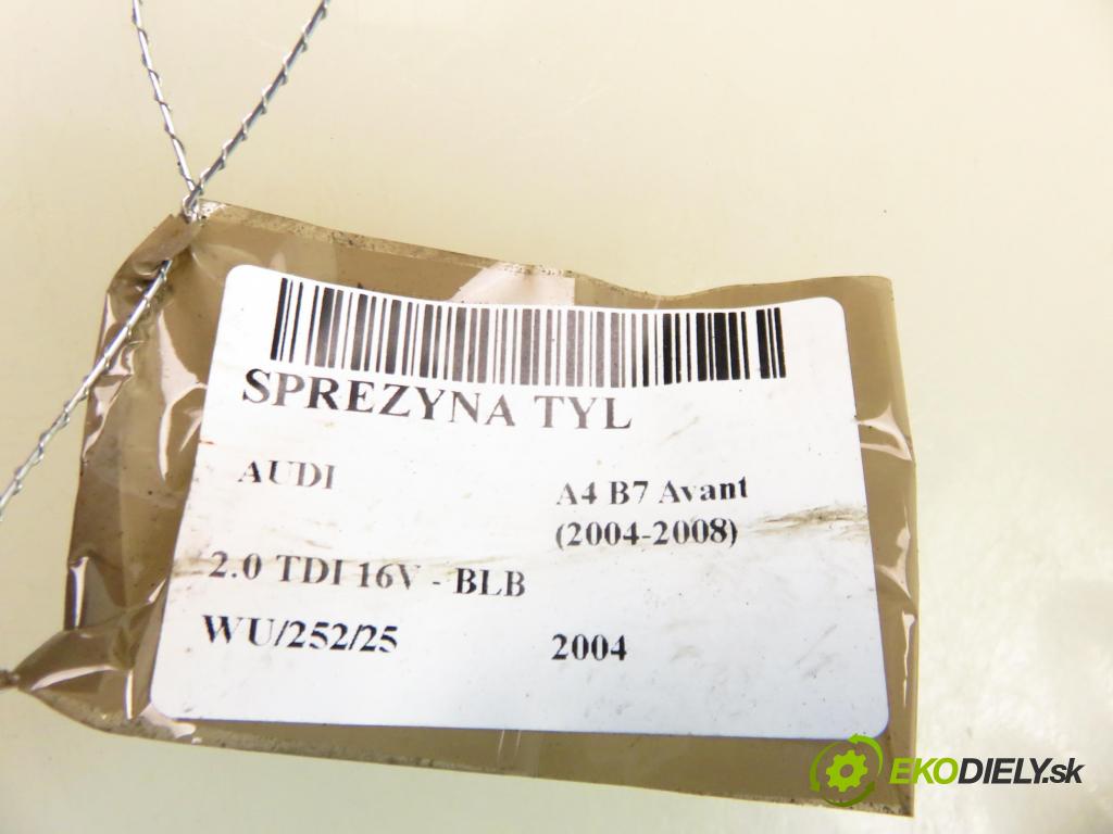 AUDI A4 Avant (8ED, B7) KOMBI 2004 103,00 2.0 TDI 16V - BLB 1968,00 Pružina ZADNÍ: 