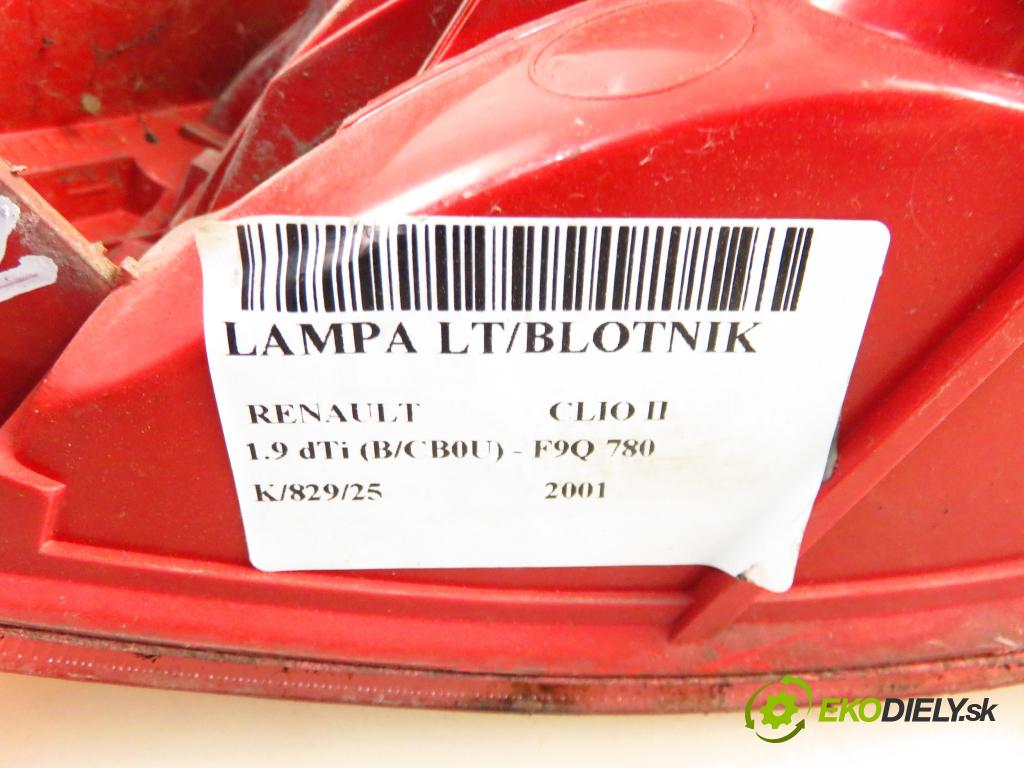 RENAULT CLIO II (BB_, CB_) HB 2001 59,00 1.9 dTi (B/CB0U) - F9Q 780 1870,00 světlo levé zadní 
