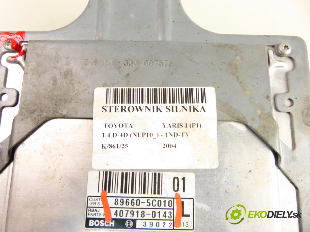 TOYOTA YARIS (_P1_) HB 2004 55,00 1.4 D-4D (NLP10_) - 1ND-TV 1364,00 Riadiaca jednotka Motor 896605C010 ; 407100143