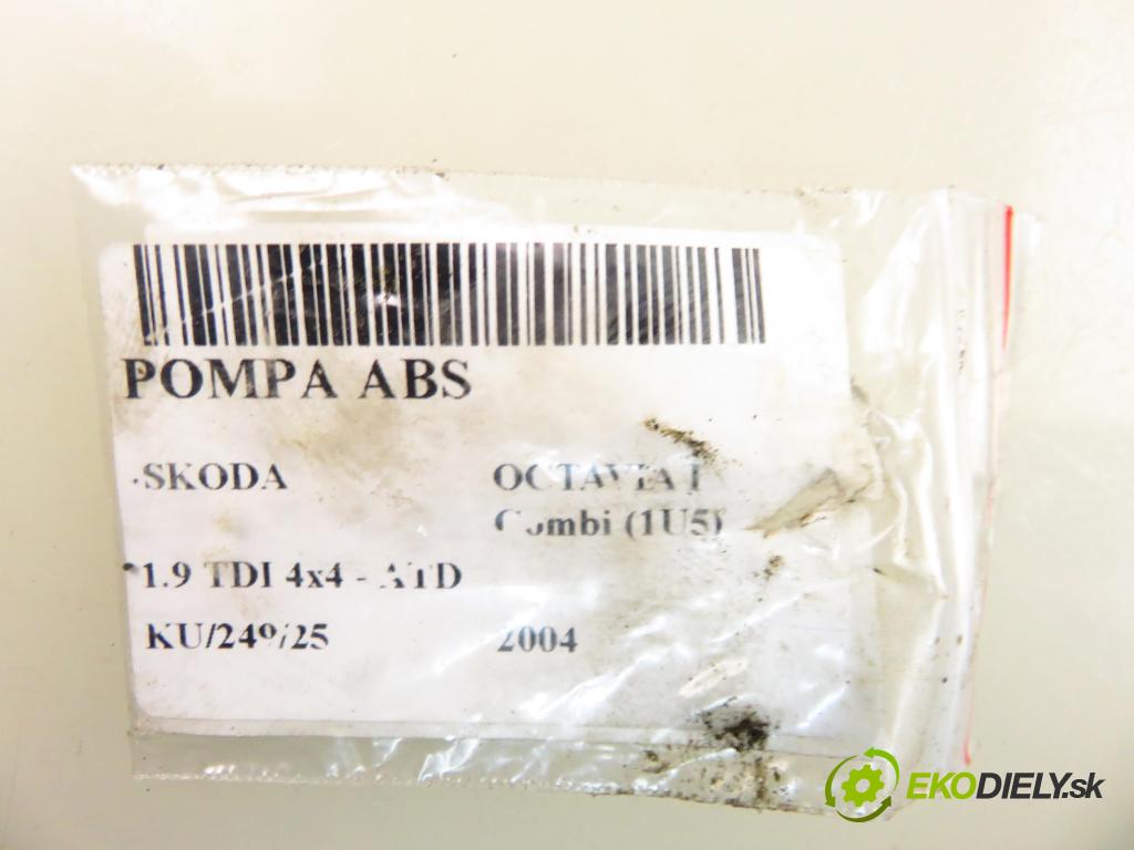 SKODA OCTAVIA I Combi (1U5) KOMBI 2004 74,00 1.9 TDI 4x4 - ATD 1896,00 Pumpa ABS 1C0907379N ; 10096003363 (Pumpa ABS)