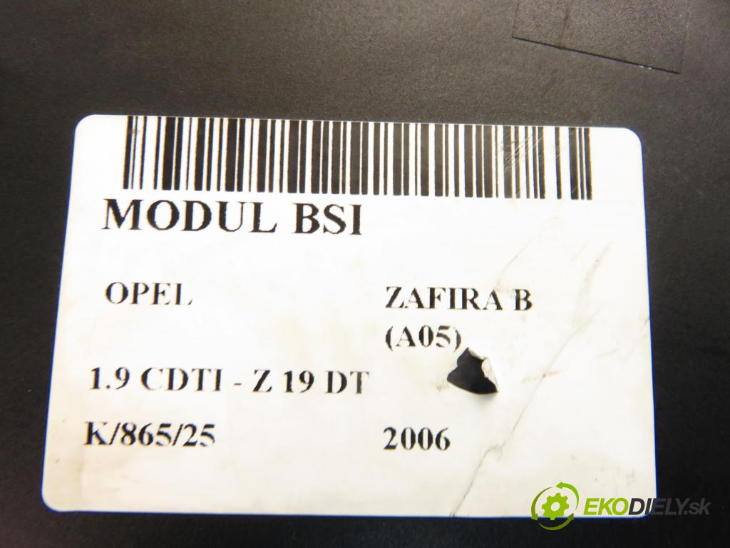 OPEL ZAFIRA B (A05) MINIVAN 2006 88,00 1.9 CDTI 8V 120 - Z 19 DT 1910,00 MODUL BSI 13220831HQ