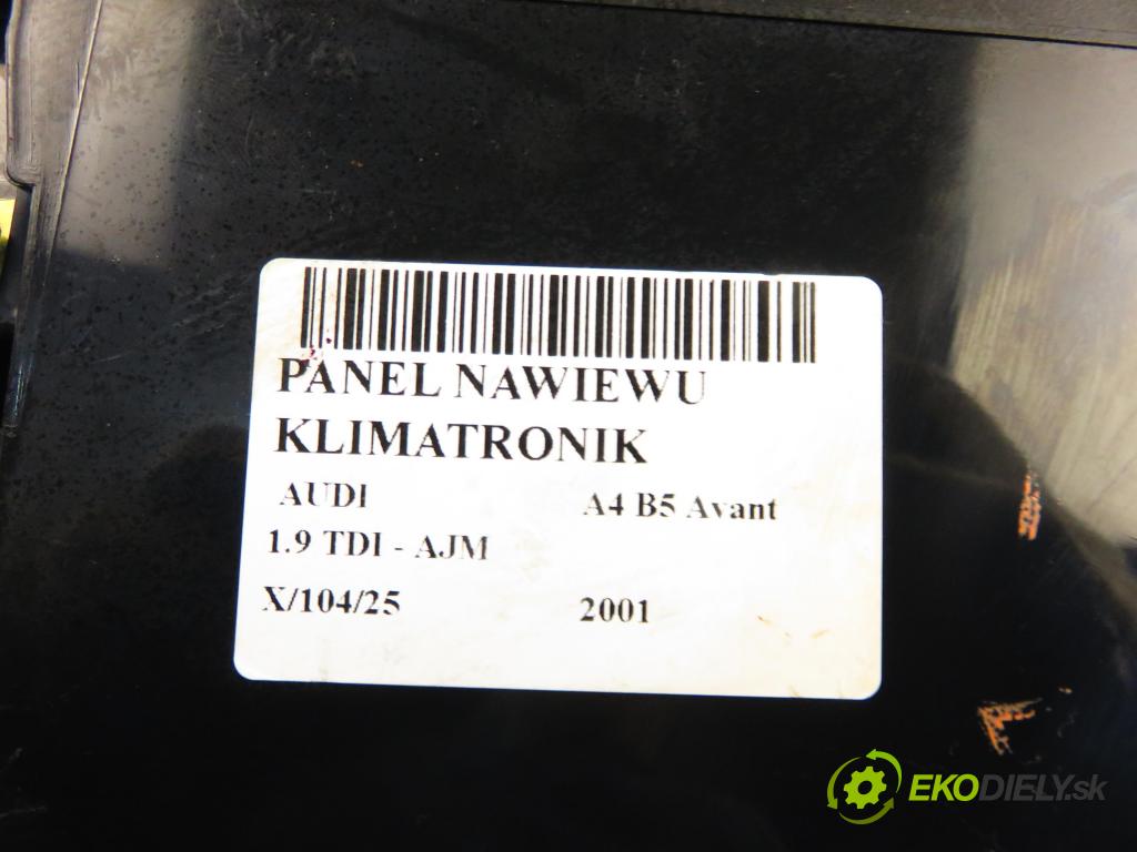 AUDI A4 Avant (8D5, B5) KOMBI 2001 85,00 1.9 TDI - AJM 1896,00 Panel kúrenia KLIMATRONIK 8D0820043M ; 5HB00790805