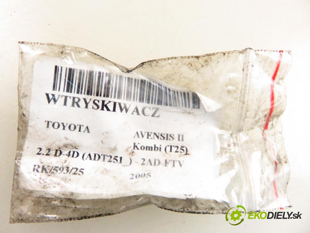 TOYOTA AVENSIS Kombi (_T25_) KOMBI 2005 110,00 2.2 D-4D (ADT251) 150 - 2AD-FTV 2231,00 vstřikovač 2367026011 (Vstřikovače)