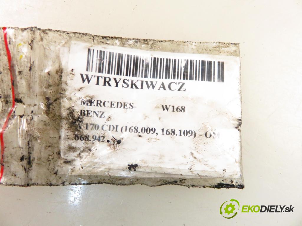 MERCEDES-BENZ KLASA A (W168) HB 2003 70,00 A 170 CDI 95 - OM 668.942 1689,00 vstřikovač 0445110196 ; 6680701287 (Vstřikovače)