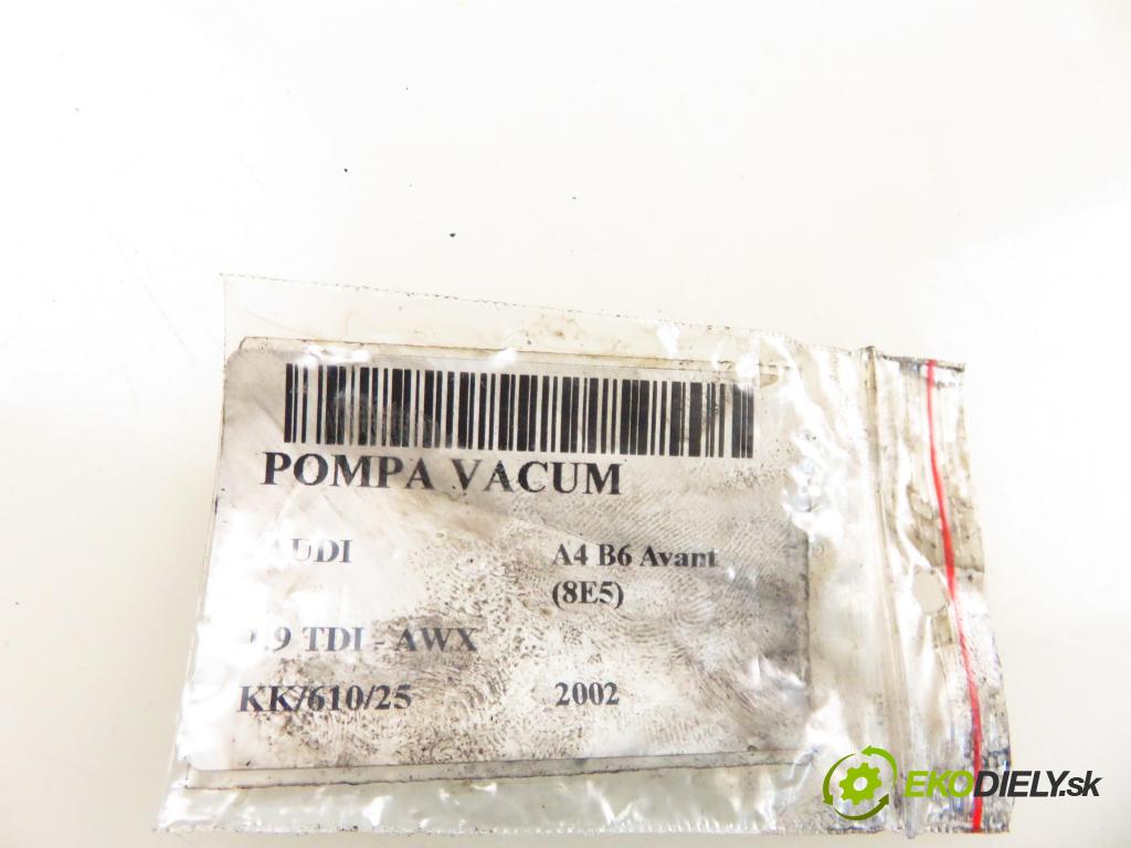 AUDI A4 Avant (8E5, B6) KOMBI 2002 96,00 1.9 TDI - AWX 1896,00 Pumpa vákuová 038145209E