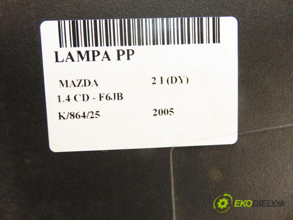 MAZDA 2 (DY) HB 2005 50,00 1.4 CD - F6JA 1399,00 Svetlo PP 3M7113W029AG