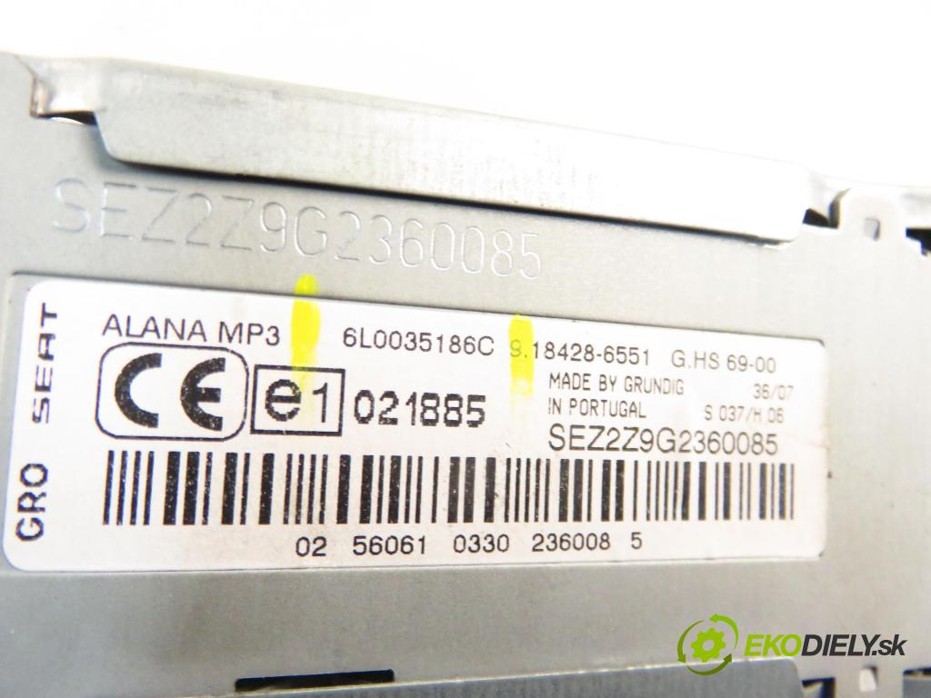 SEAT IBIZA III (6L1) HB 2007 74,00 1.9 TDI - BMT 1896,00 RADIO CD 6L0035186C
