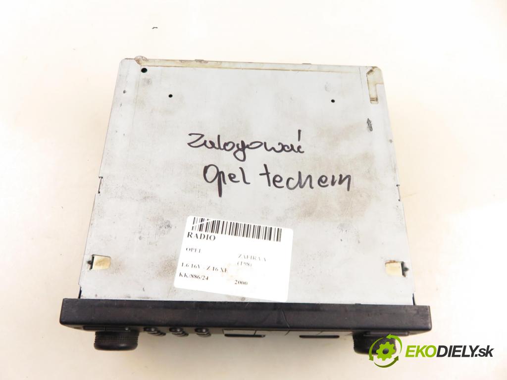 OPEL ZAFIRA A Nadwozie Wielkopojemne (MPV) (T98) MINIVAN 2000 74,00 1.6 16V - Z 16 XE 1598,00 RADIO 9132693