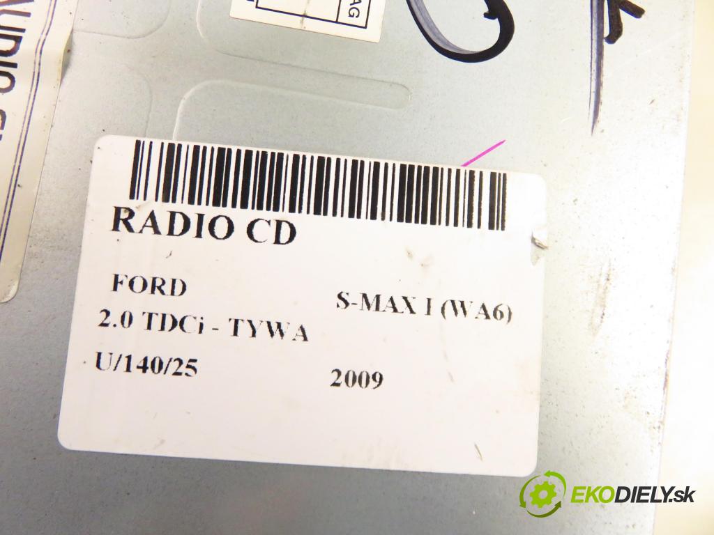 FORD S-MAX (WA6) MINIVAN 2009 85,00 2.0 TDCi - TYWA 1997,00 RADIO CD 7S7T18C939CA