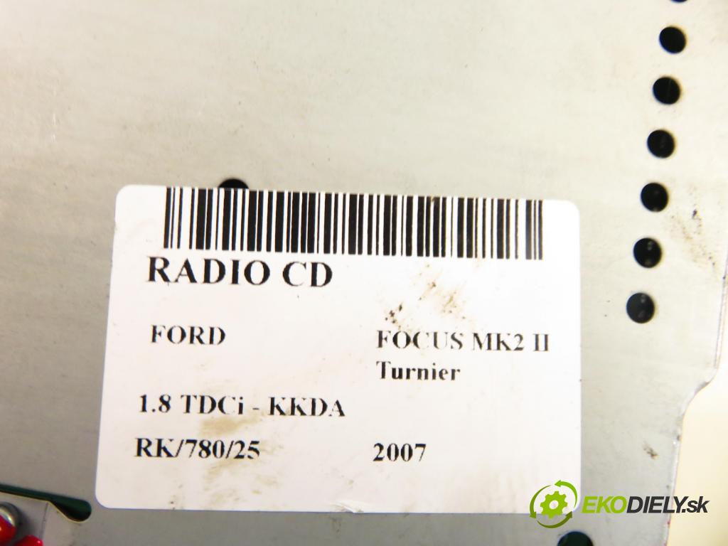 FORD FOCUS II Turnier (DA_, FFS, DS) KOMBI 2007 85,00 1.8 TDCi - KKDA 1753,00 RADIO CD 6S6118C815AH