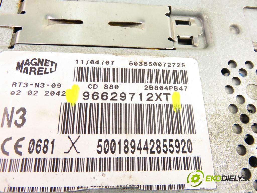 CITROEN C4 Grand Picasso I (UA_) MINIVAN 2007 80,00 1.6 HDi - 9HZ (DV6TED4) 1560,00 RADIO CD 96629712XT