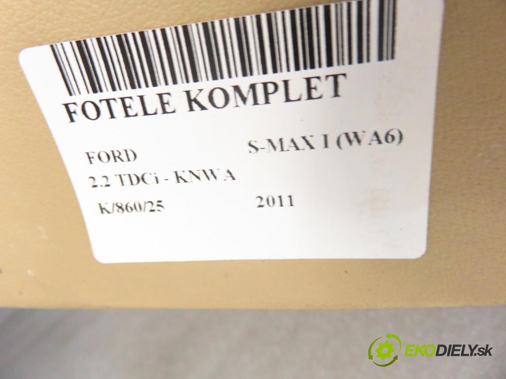 FORD S-MAX (WA6) MINIVAN 2011 147,00 2.2 TDCi - KNWA 2179,00 Sedadlá, sedačky