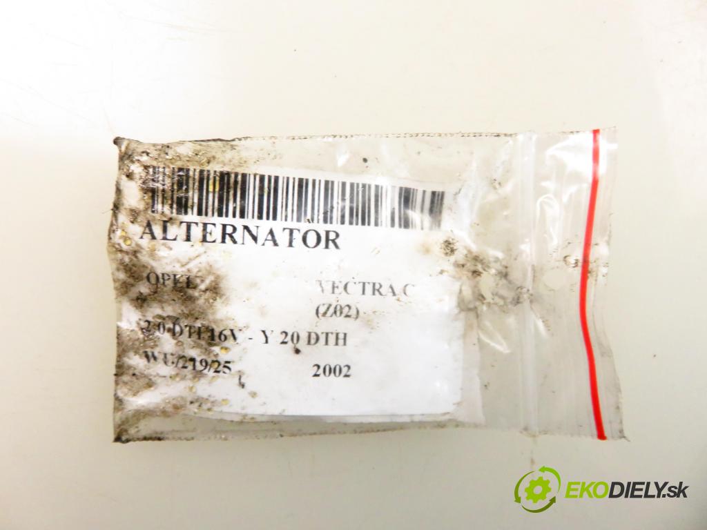 OPEL VECTRA C (Z02) SEDAN 2002 74,00 2.0 DTI 16V 101 - Y 20 DTH 1995,00 Alternátor 0124515080 ; 24429105 (Alternátor)