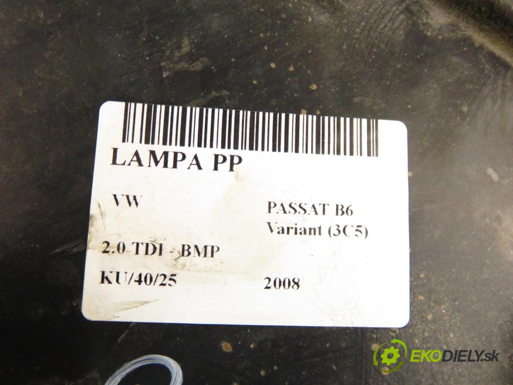 VW PASSAT B6 Variant (3C5) KOMBI 2008 103,00 2.0 TDI PD 8V 140 - BMP 1968,00 Svetlo PP 3C0941006AB