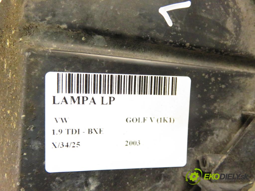 VW GOLF V (1K1) HB 2003 77,00 1.9 TDI - BXE 1896,00 Svetlo LP 1K6941005A