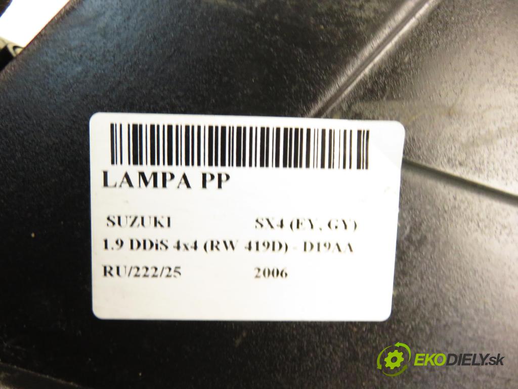 SUZUKI SX4 (EY, GY) CROSSOVER 2006 88,00 1.9 DDiS 4x4 (RW 419D) - D19AA 1910,00 Svetlo PP 