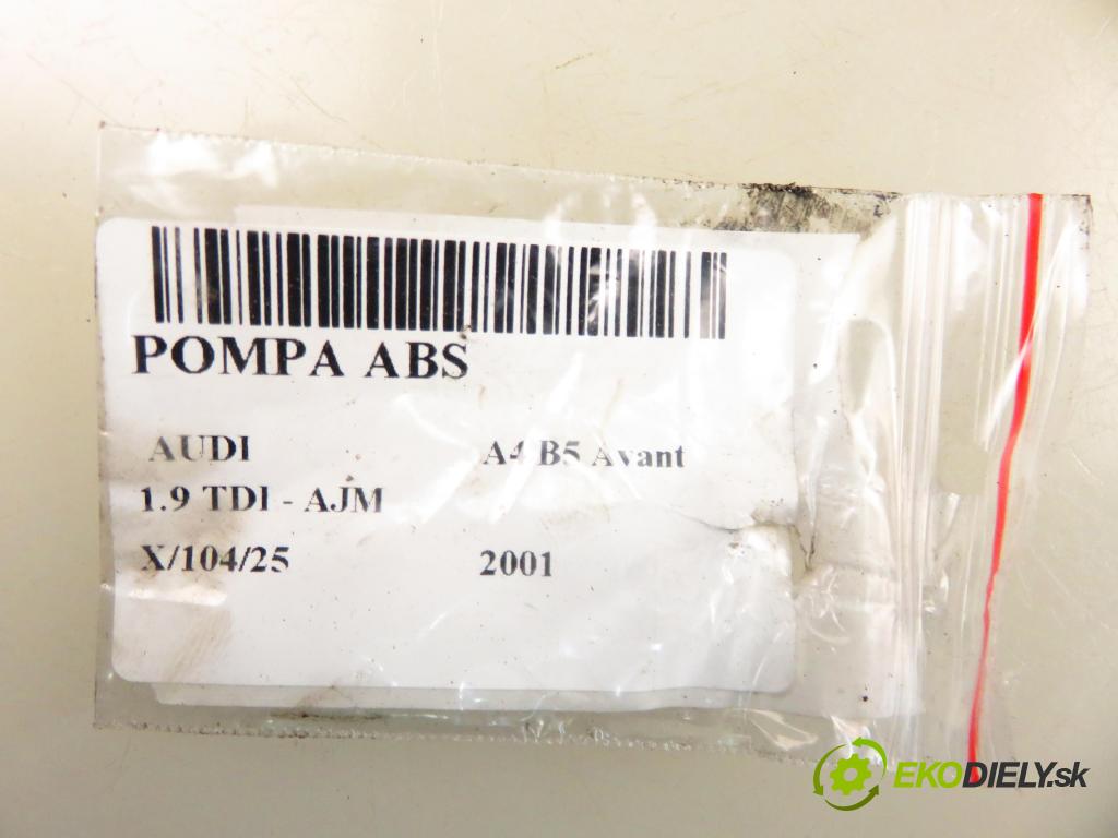AUDI A4 Avant (8D5, B5) KOMBI 2001 85,00 1.9 TDI - AJM 1896,00 pumpa ABS 8E0614111T ; 0265202401 (Pumpy brzdové)