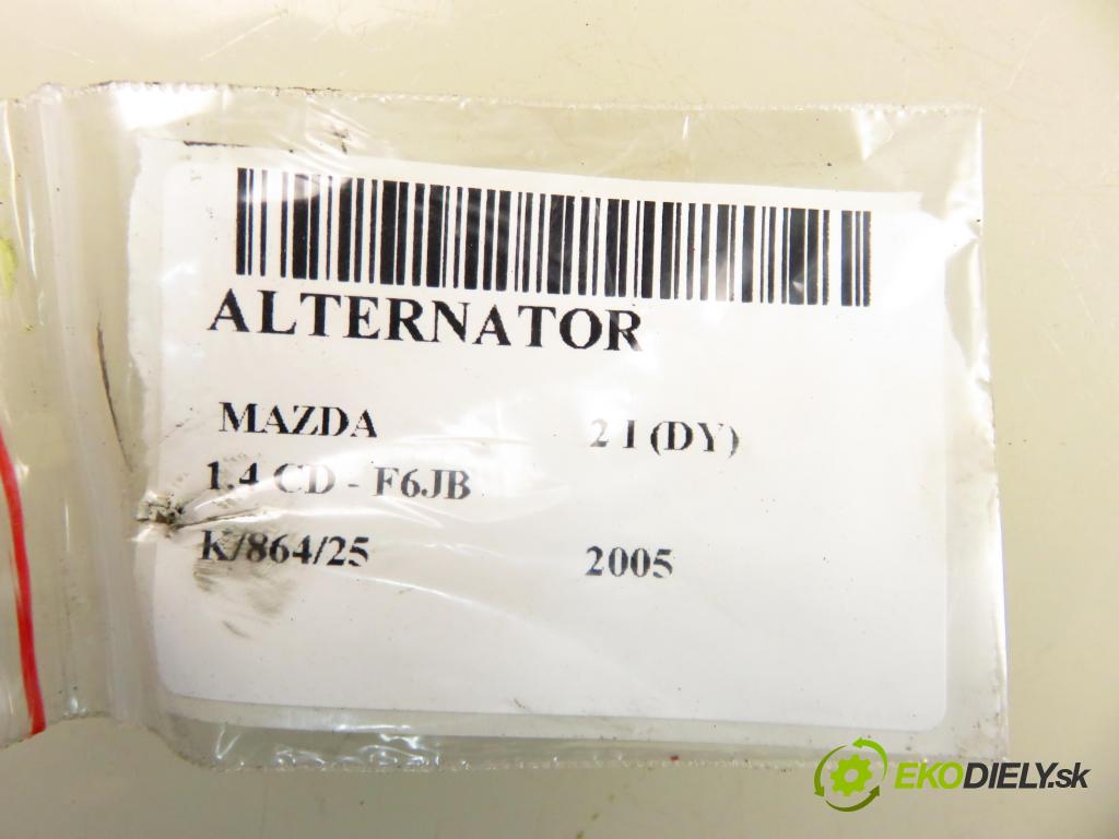 MAZDA 2 (DY) HB 2005 50,00 1.4 CD - F6JA 1399,00 Alternátor 3S6TAA (Alternátory)