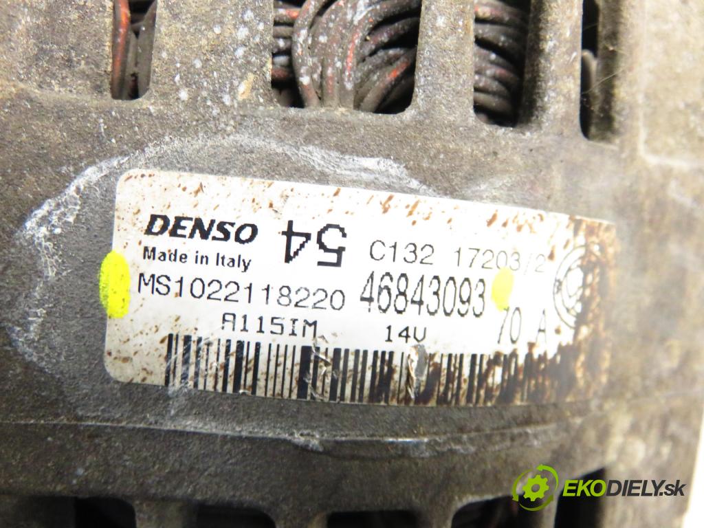 FIAT PUNTO (188_) HB 2003 44,00 1.2 60 - 188 A4.000 1242,00 Alternátor 46843093 ; MS1022118220 (Alternátor)