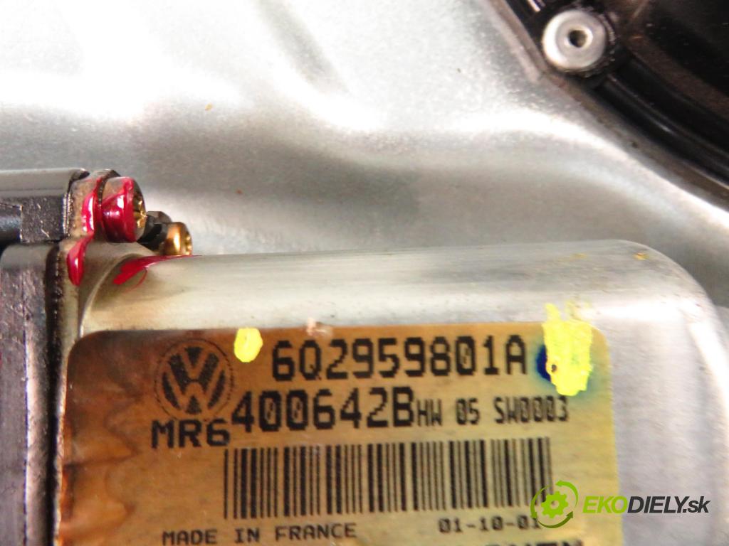 VW POLO (9N_) HB 2003 47,00 1.2 12V 64 - AZQ 1198,00 mechanismus oken PPE 6Q2959801A ; 6Q4837462G ; 6Q4837756
