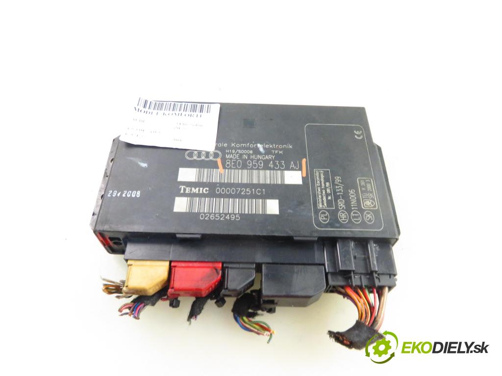 AUDI A4 (8E2, B6) SEDAN 2001 96,00 1.9 TDI PD 130 - AWX 1896,00 MODUL komfortu 8E0959433AJ